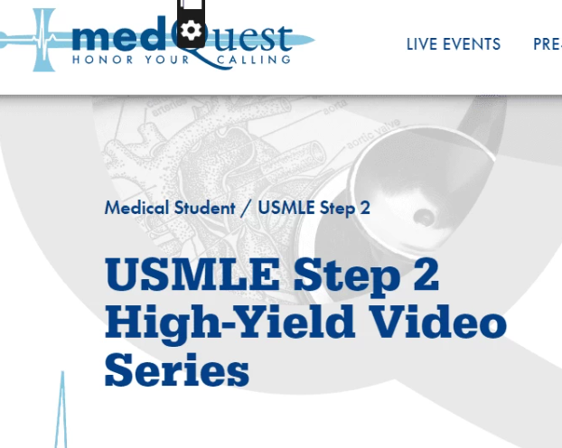 MedQuest USMLE Step 2 High-Yield Video Series 2024 $90.00