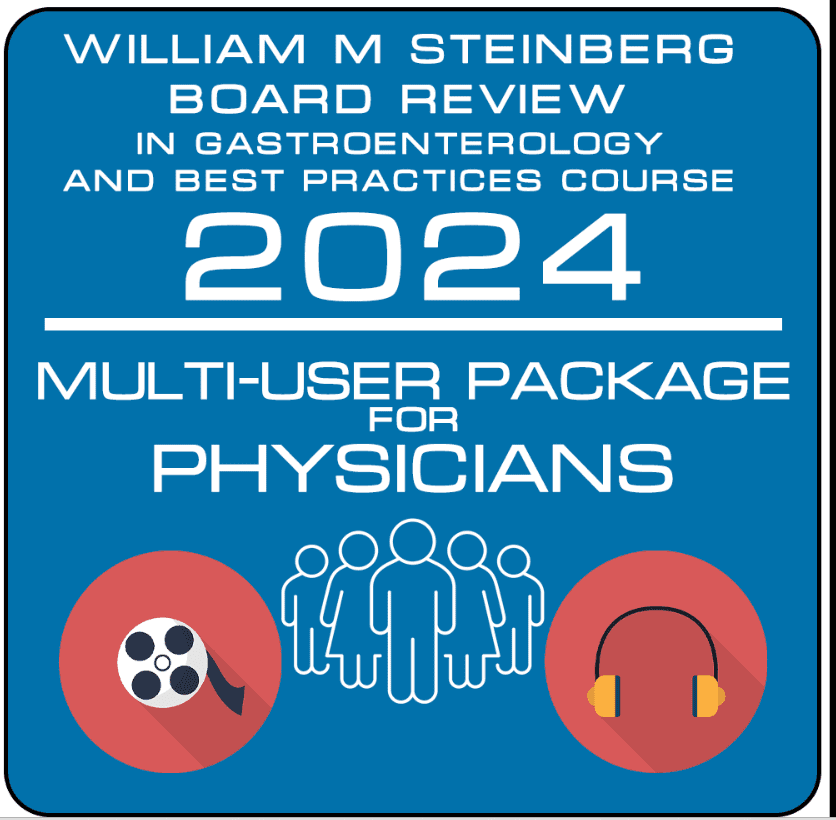 The William M. Steinberg Board Review in Gastroenterology and Best Practices Course 2025 Combo Package: Video & Audio Lectures