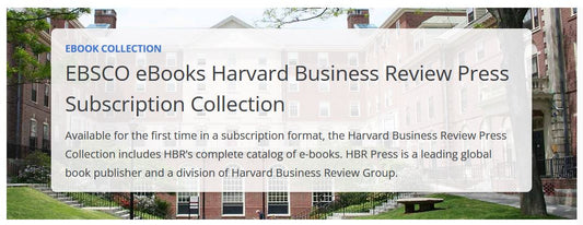 EBSCO eBooks Harvard Business Review Press (600 e-books)